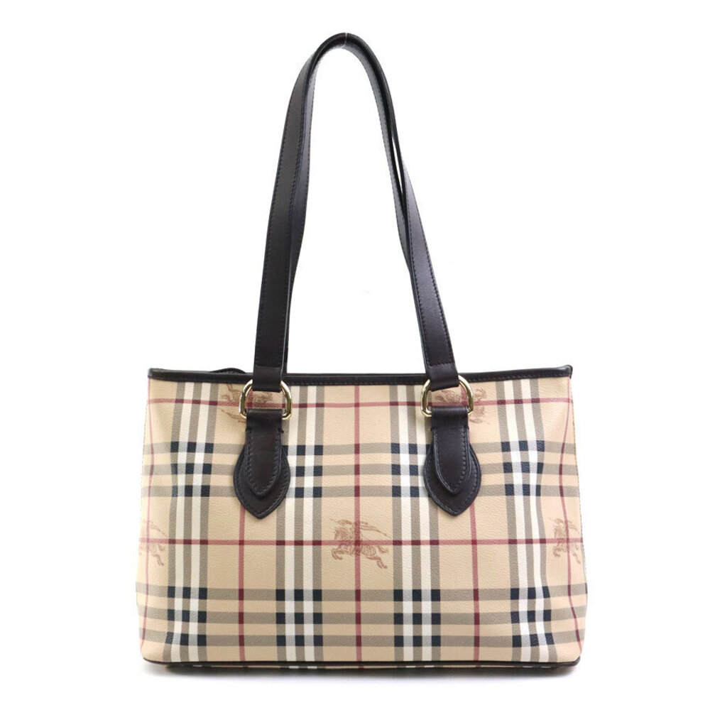 Burberry Leather Tan Nova Shoulder Check Beige Multicolor Bag - Picture 2 of 4